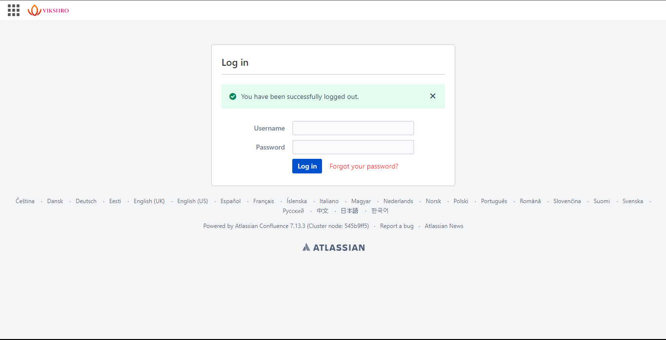 VIKSHRO Confluence Server